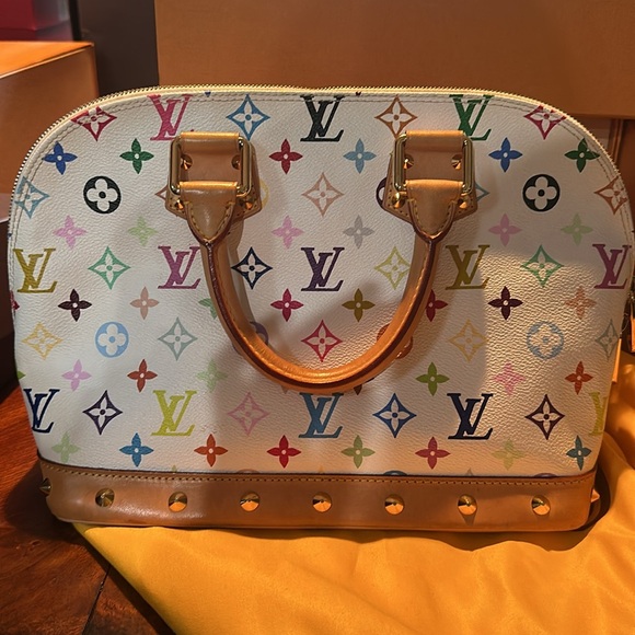 Louis Vuitton x Murakami Limited Edition Monogram Multicolor Alma Top Handle Bag - Picture 5 of 8